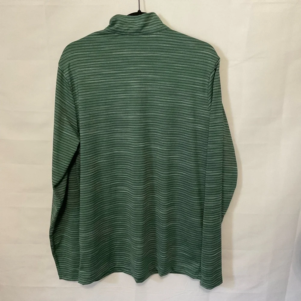 Antigua green space dye stripe 1/4 zip NWT sz Large